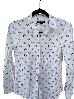 Banana Republic Riley floral button up shirt (stretch) 4